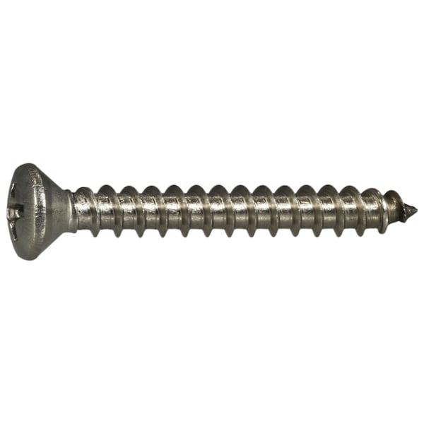 Midwest Fastener Sheet Metal Screw, #10 x 1-1/2 in, 18-8 Stainless Steel Oval Head Phillips Drive, 100 PK 05236 - main